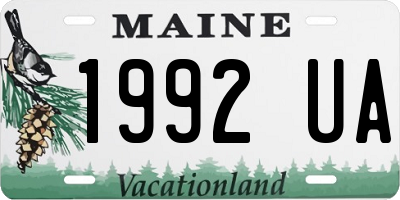 ME license plate 1992UA