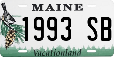 ME license plate 1993SB