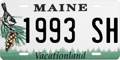 ME license plate 1993SH
