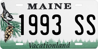 ME license plate 1993SS