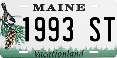 ME license plate 1993ST