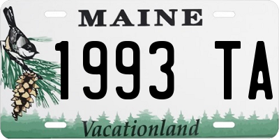 ME license plate 1993TA