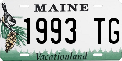 ME license plate 1993TG