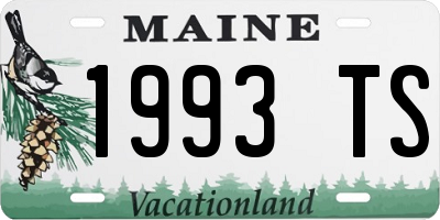 ME license plate 1993TS