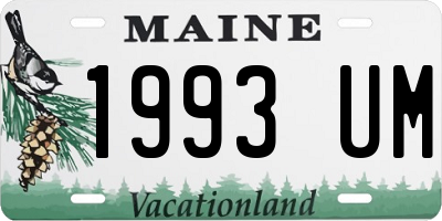 ME license plate 1993UM