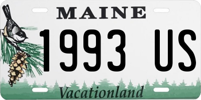 ME license plate 1993US