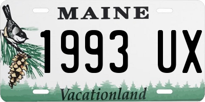 ME license plate 1993UX