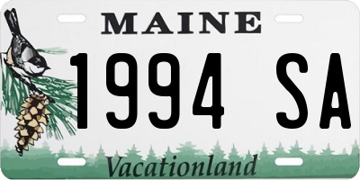 ME license plate 1994SA