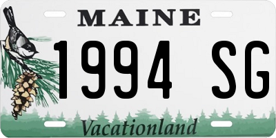 ME license plate 1994SG