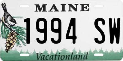 ME license plate 1994SW