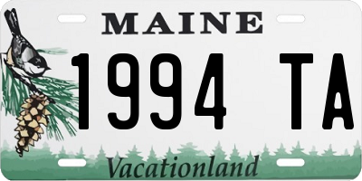 ME license plate 1994TA
