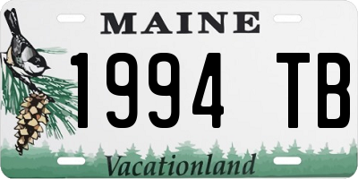 ME license plate 1994TB