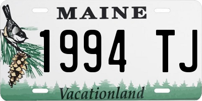 ME license plate 1994TJ