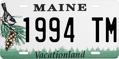 ME license plate 1994TM