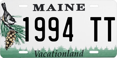 ME license plate 1994TT