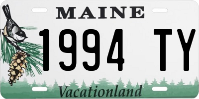 ME license plate 1994TY