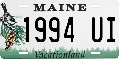 ME license plate 1994UI
