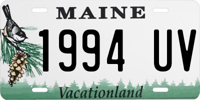 ME license plate 1994UV