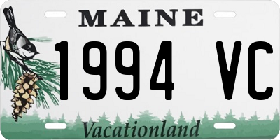ME license plate 1994VC