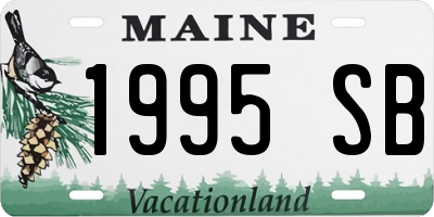 ME license plate 1995SB