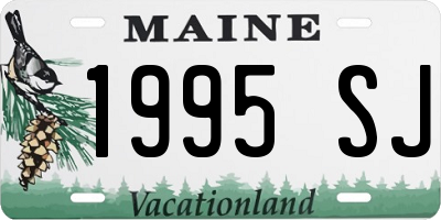 ME license plate 1995SJ