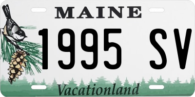 ME license plate 1995SV