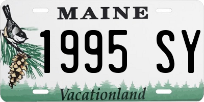 ME license plate 1995SY