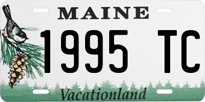 ME license plate 1995TC