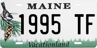 ME license plate 1995TF