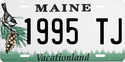 ME license plate 1995TJ