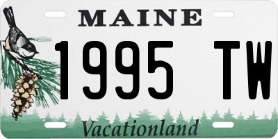 ME license plate 1995TW
