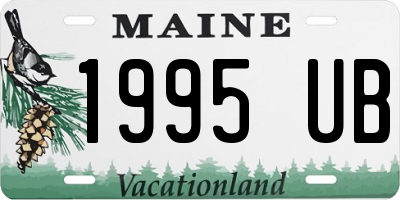 ME license plate 1995UB
