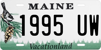 ME license plate 1995UW