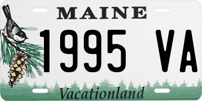 ME license plate 1995VA