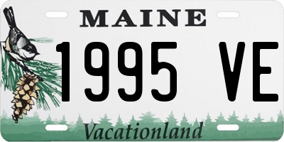 ME license plate 1995VE