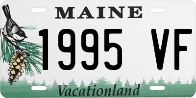 ME license plate 1995VF