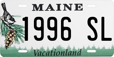 ME license plate 1996SL