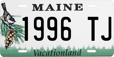 ME license plate 1996TJ