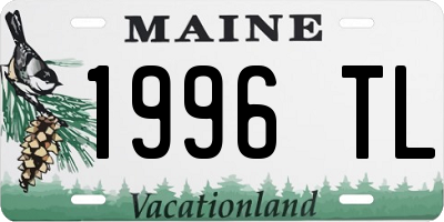 ME license plate 1996TL