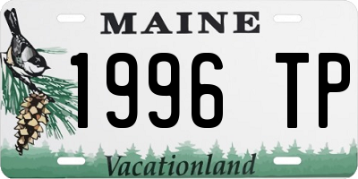 ME license plate 1996TP