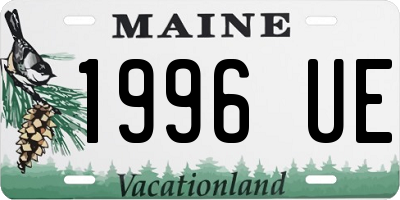 ME license plate 1996UE