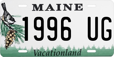 ME license plate 1996UG