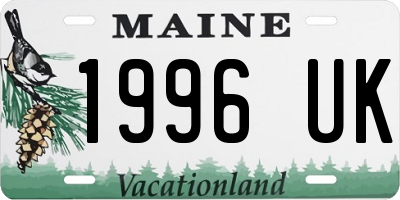 ME license plate 1996UK