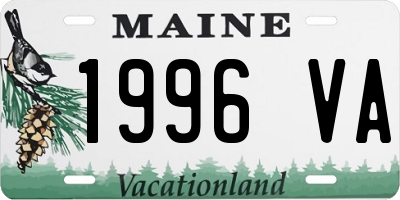 ME license plate 1996VA