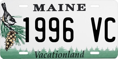 ME license plate 1996VC