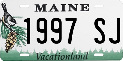 ME license plate 1997SJ