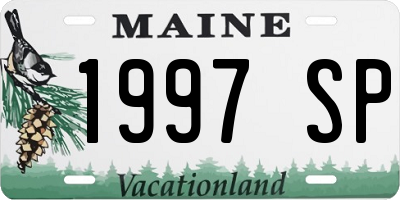 ME license plate 1997SP