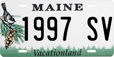 ME license plate 1997SV