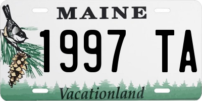 ME license plate 1997TA