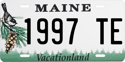 ME license plate 1997TE